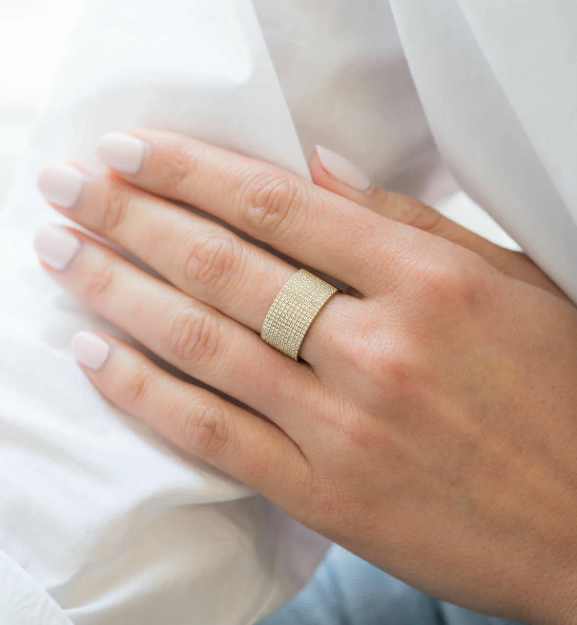Large Diamond Cigar Ring