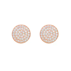 LARGE DISC STUD EARRING, ROSE GOLD
