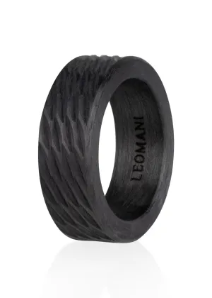 Lauva Ring in Black Carbon Fiber