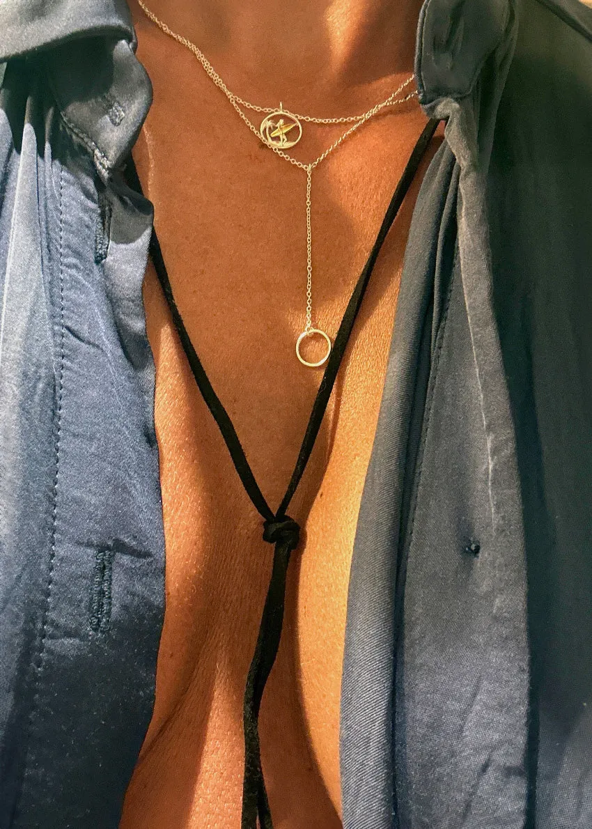 Leaf Feather Y Necklace