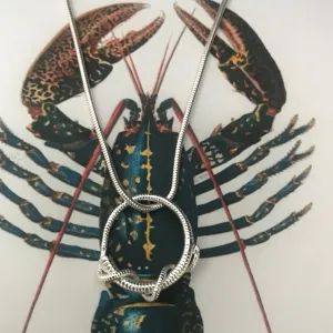 Lobster Antennae Pendant with chain