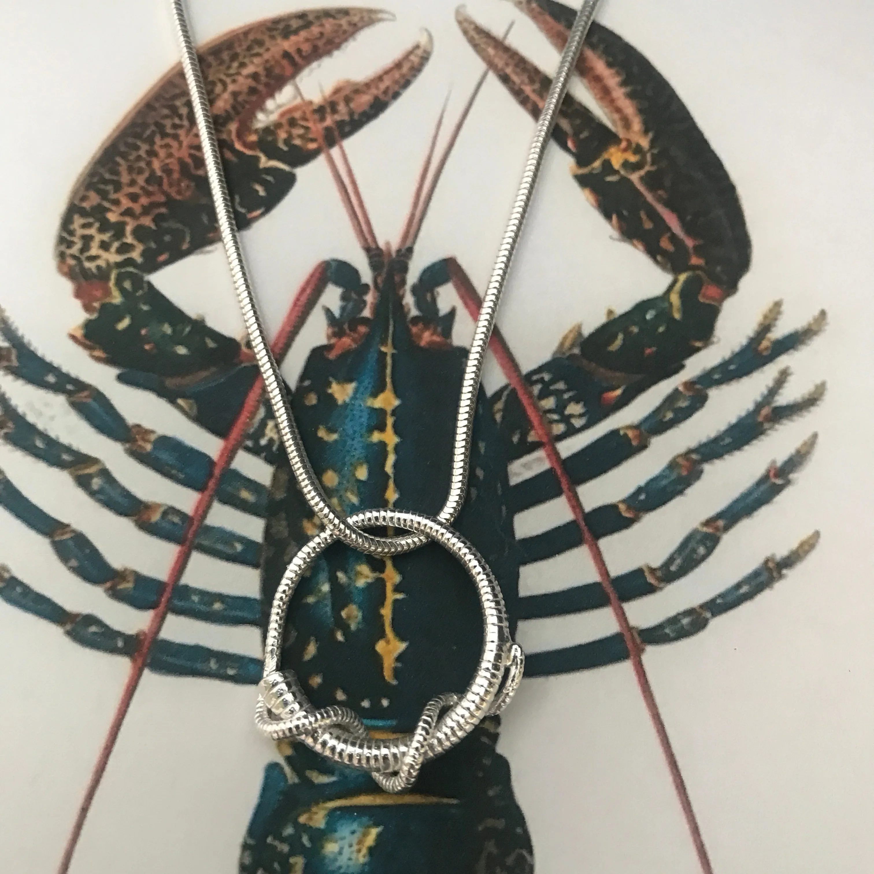 Lobster Antennae Pendant with chain