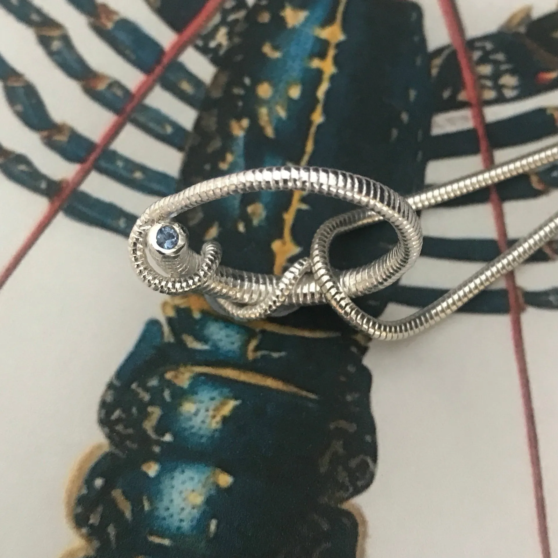 Lobster Antennae Pendant with chain