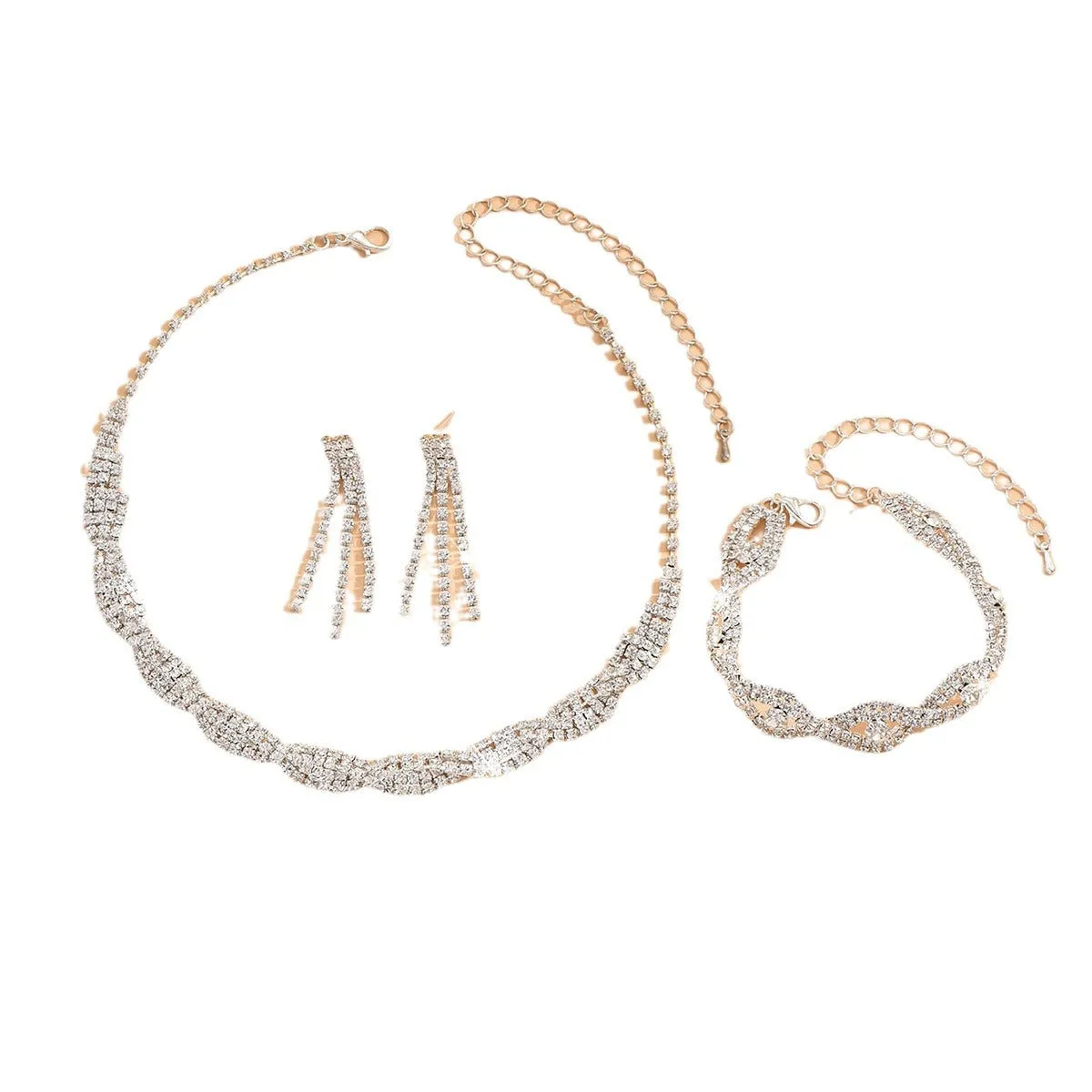 Loookus - Black Friday Limited Set - Sparkling Crystal Jewelry Trio