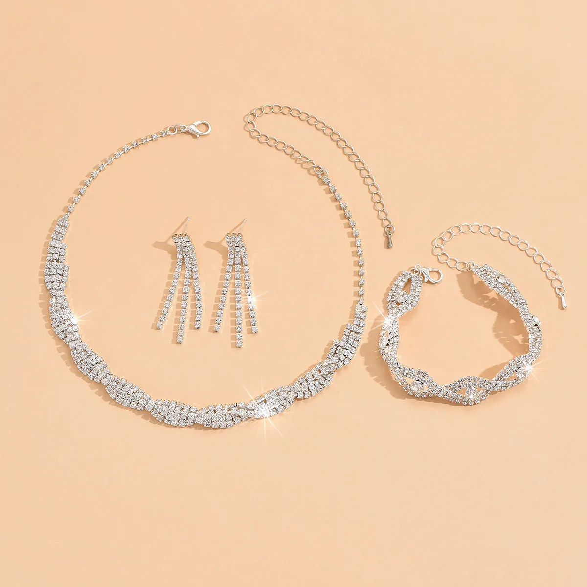 Loookus - Black Friday Limited Set - Sparkling Crystal Jewelry Trio