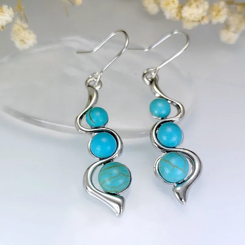Loookus - Bohemian Creative Curve Wave Shaped Earrings