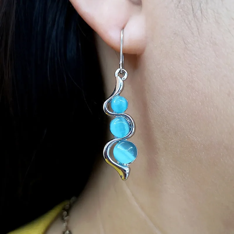 Loookus - Bohemian Creative Curve Wave Shaped Earrings