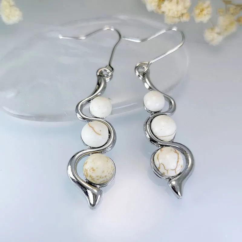 Loookus - Bohemian Creative Curve Wave Shaped Earrings