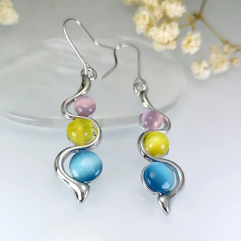 Loookus - Bohemian Creative Curve Wave Shaped Earrings