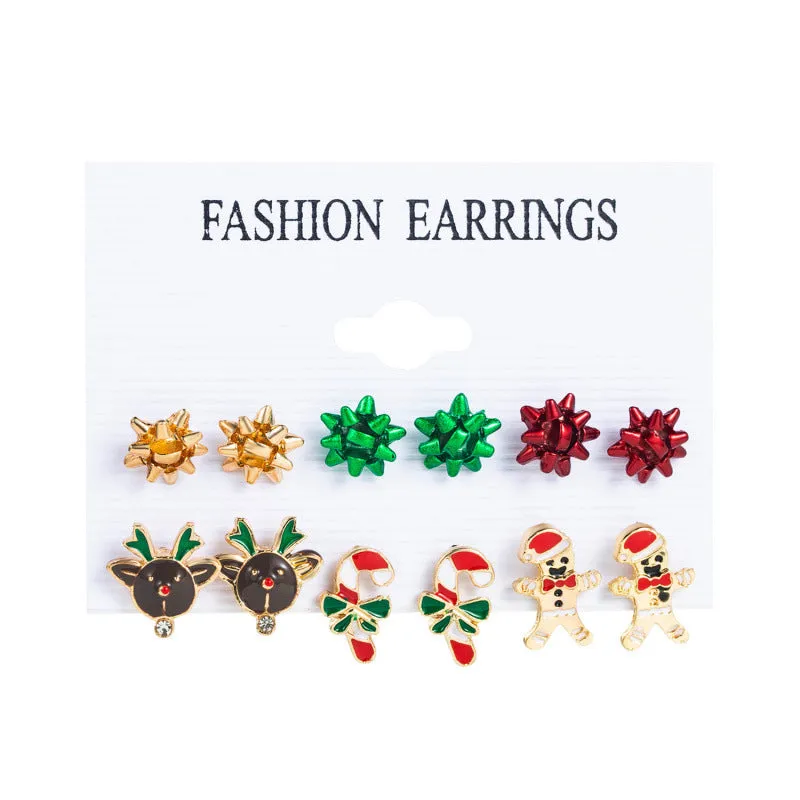 Loookus - Christmas Magic Earring Set - 6 Festive Designs for the Price of 3