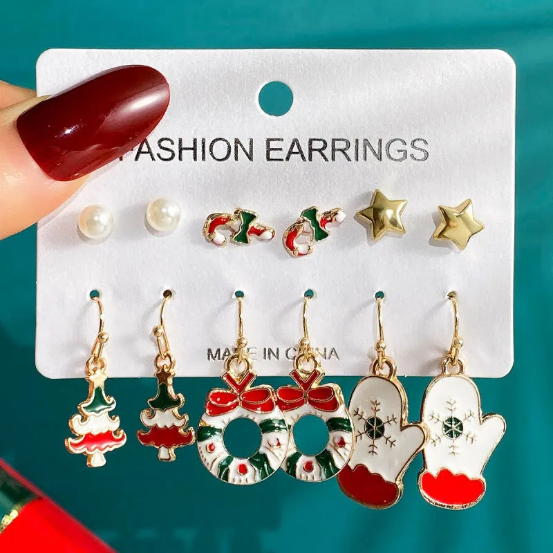 Loookus - Christmas Magic Earring Set - 6 Festive Designs for the Price of 3