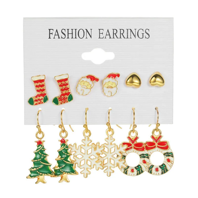 Loookus - Christmas Magic Earring Set - 6 Festive Designs for the Price of 3