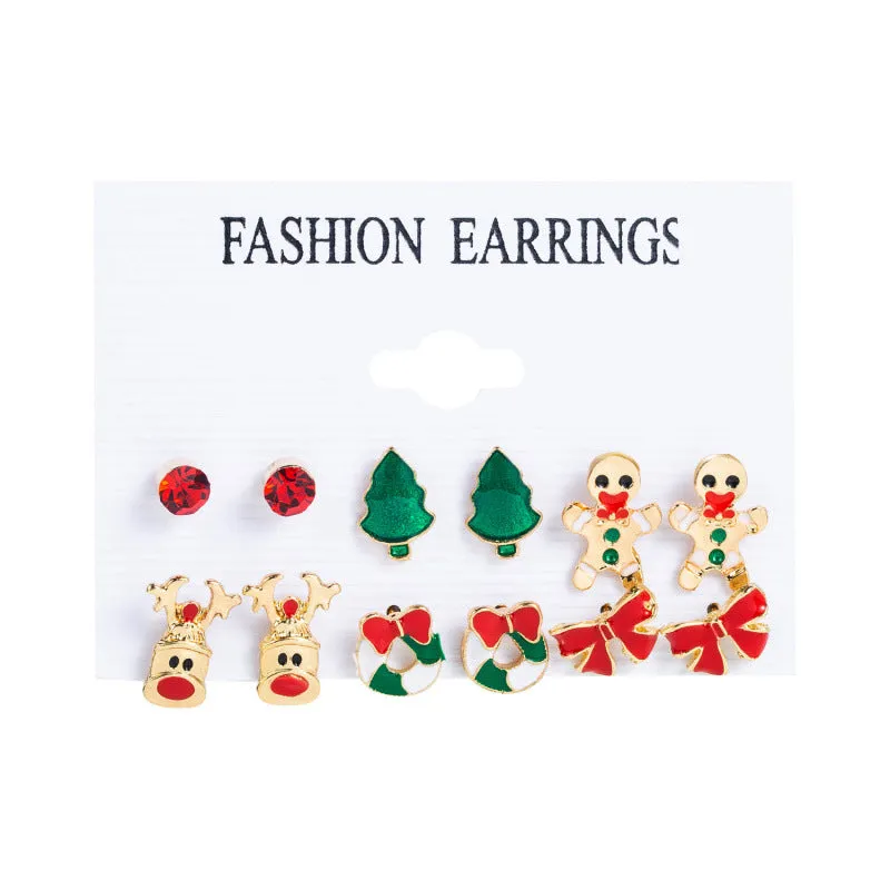 Loookus - Christmas Magic Earring Set - 6 Festive Designs for the Price of 3