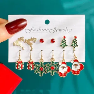 Loookus - Christmas Magic Earring Set - 6 Festive Designs for the Price of 3
