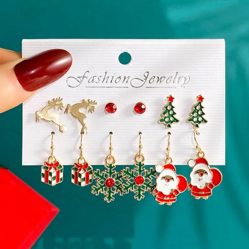 Loookus - Christmas Magic Earring Set - 6 Festive Designs for the Price of 3