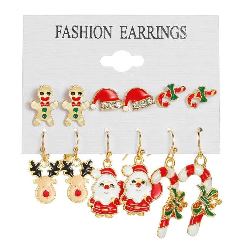 Loookus - Christmas Magic Earring Set - 6 Festive Designs for the Price of 3