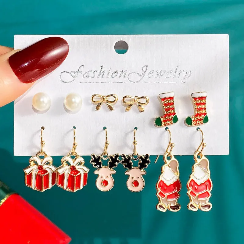 Loookus - Christmas Magic Earring Set - 6 Festive Designs for the Price of 3