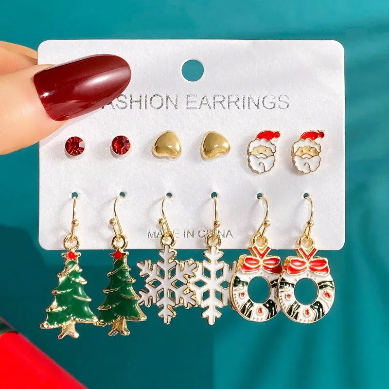 Loookus - Christmas Magic Earring Set - 6 Festive Designs for the Price of 3