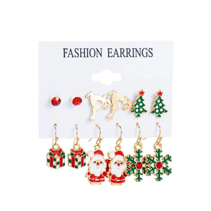 Loookus - Christmas Magic Earring Set - 6 Festive Designs for the Price of 3