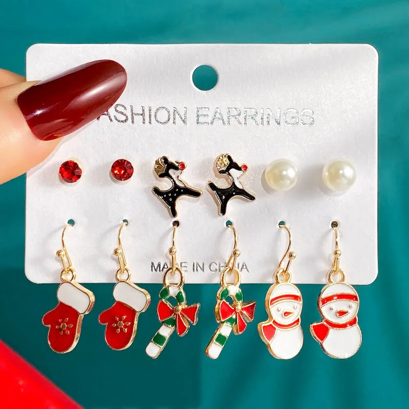 Loookus - Christmas Magic Earring Set - 6 Festive Designs for the Price of 3
