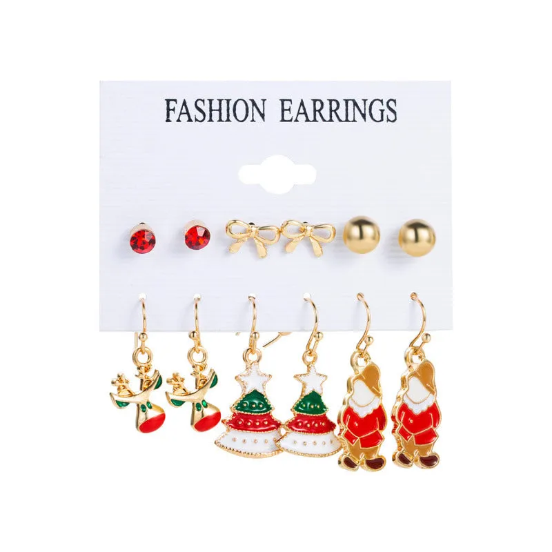 Loookus - Christmas Magic Earring Set - 6 Festive Designs for the Price of 3