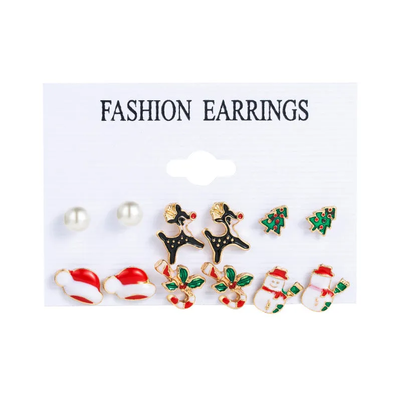 Loookus - Christmas Magic Earring Set - 6 Festive Designs for the Price of 3
