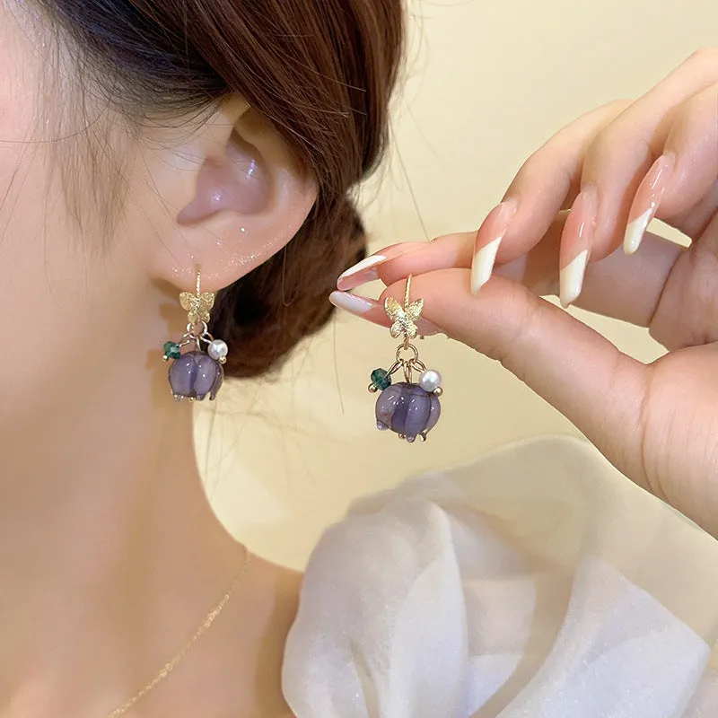 Loookus - Elegance Bloom Butterfly Earrings Chic Minimalist Design