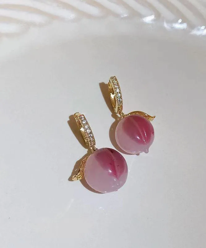 Loookus - Pink Peach Earrings