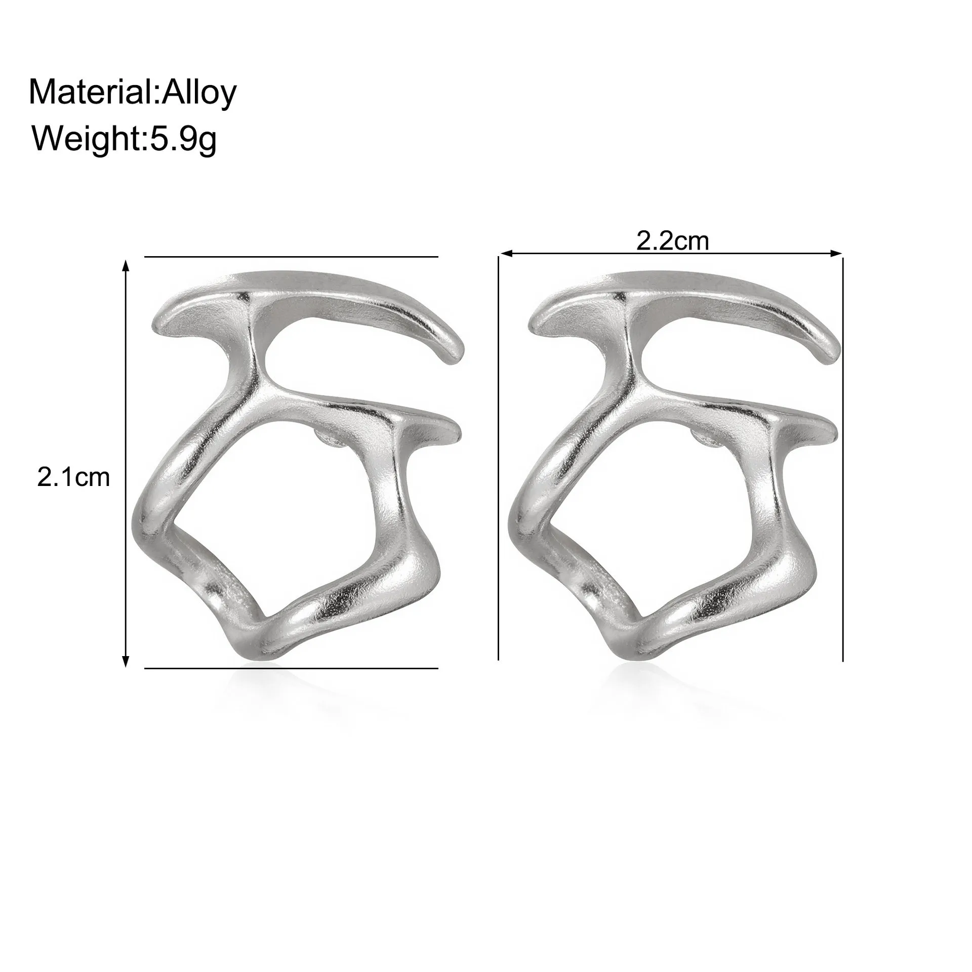 Loookus - Silver Cool Hollow Earrings