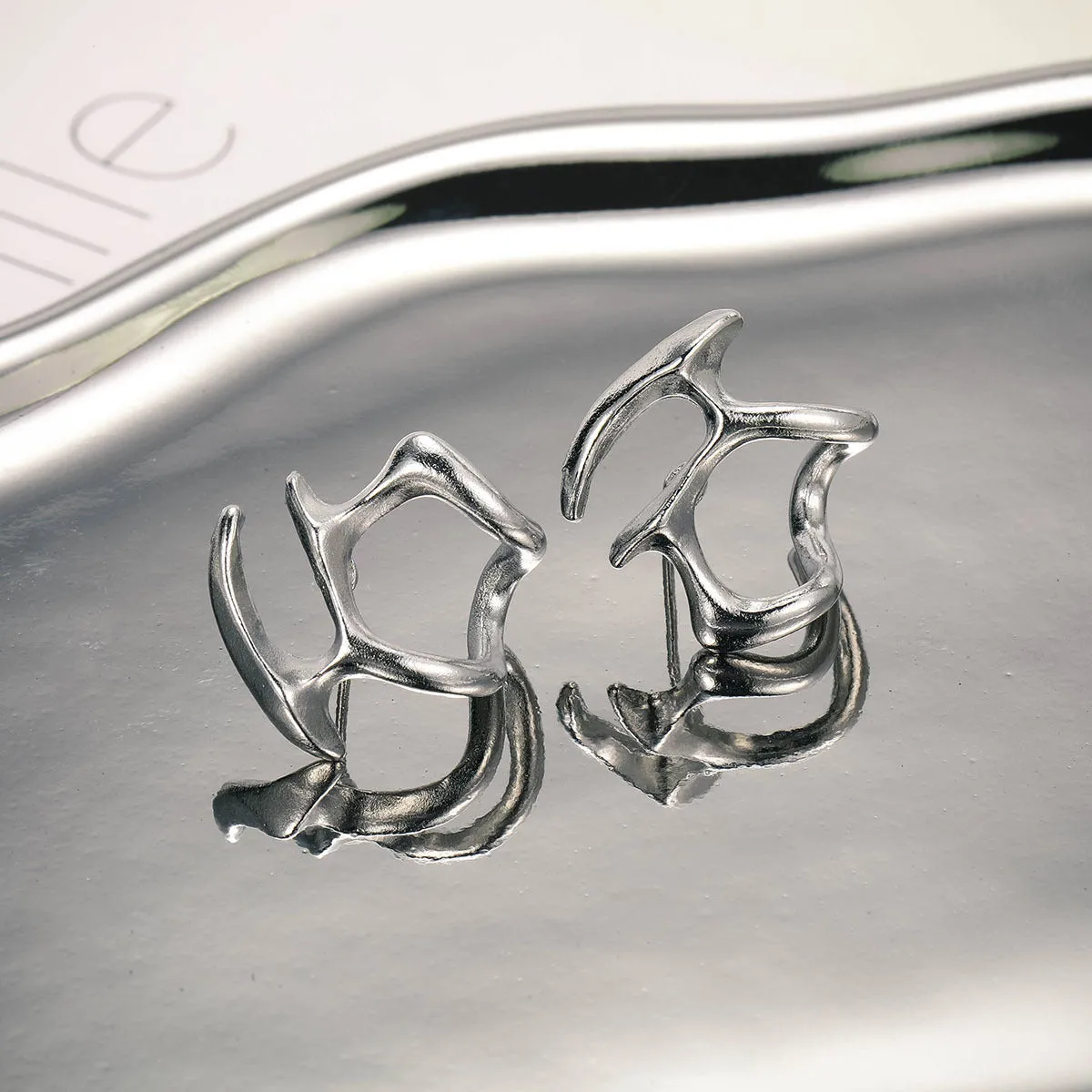 Loookus - Silver Cool Hollow Earrings