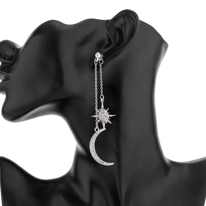 Loookus - Star Moon Diamond Earrings