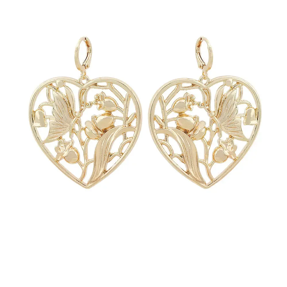 LOVCIA Chic Hollow Flower Alloy Earrings for Women