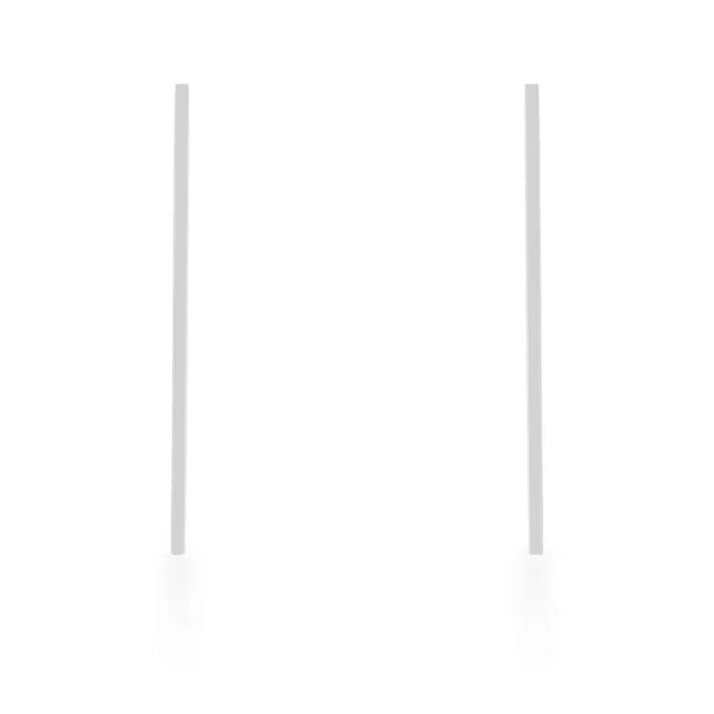 LOVCIA Elegant Carolee Rhodium-Plated Stainless Steel Linear Drop Earrings