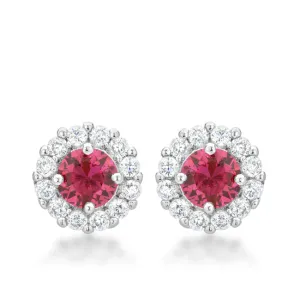 LOVCIA Elegant Pink Bella Bridal Earrings
