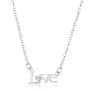 LOVCIA Stylish Love Script Pendant Necklace