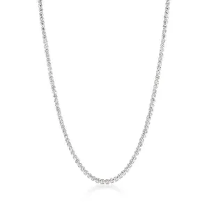LOVCIA Stylish Rhodium-Plated Cubic Zirconia Necklace