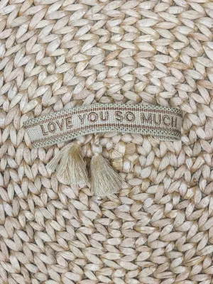 Love you so much bracelet gold/beige