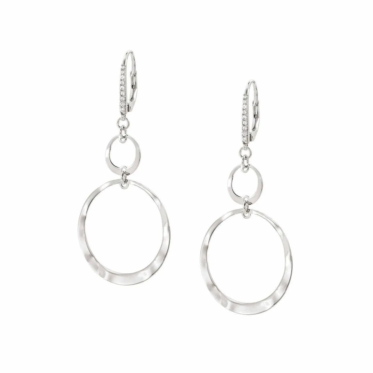 Luna Earrings 140451/010 Silver & CZ Drop Earrings