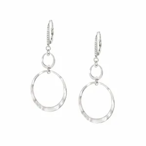 Luna Earrings 140451/010 Silver & CZ Drop Earrings