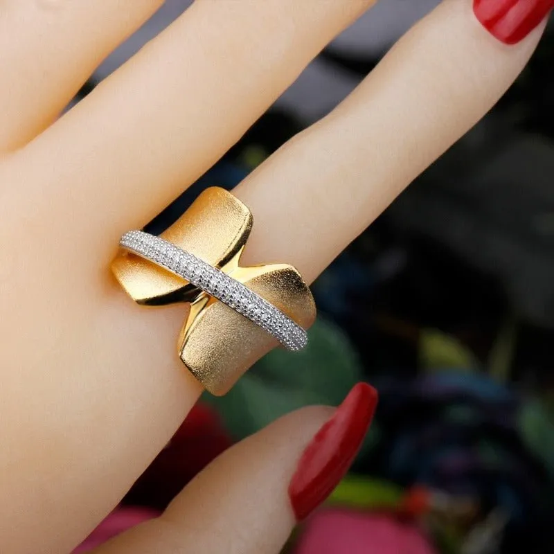 Luxury Bold Sapphire Engagement Ring Women Party Jewelry