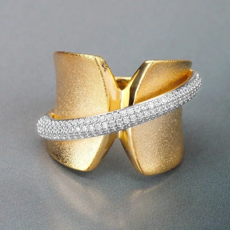 Luxury Bold Sapphire Engagement Ring Women Party Jewelry