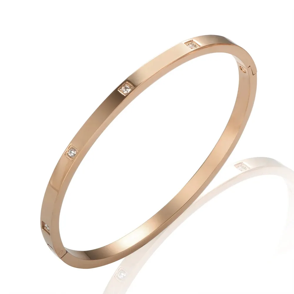 Luxury Crystal Love Bangles Cubic Zirconia Bracelets