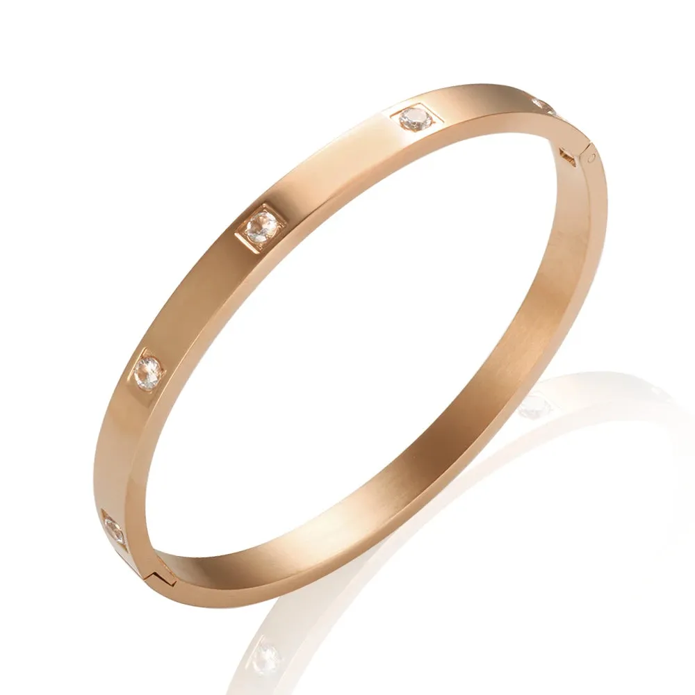 Luxury Crystal Love Bangles Cubic Zirconia Bracelets