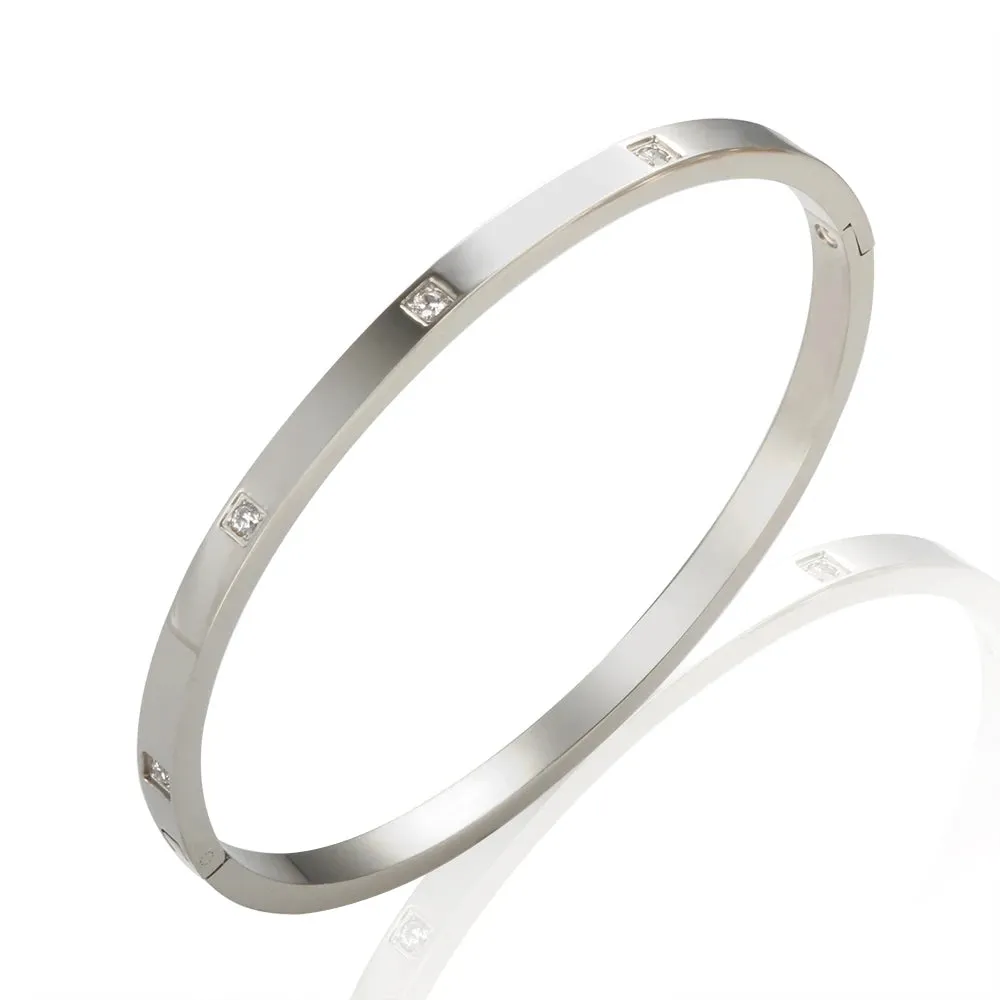 Luxury Crystal Love Bangles Cubic Zirconia Bracelets