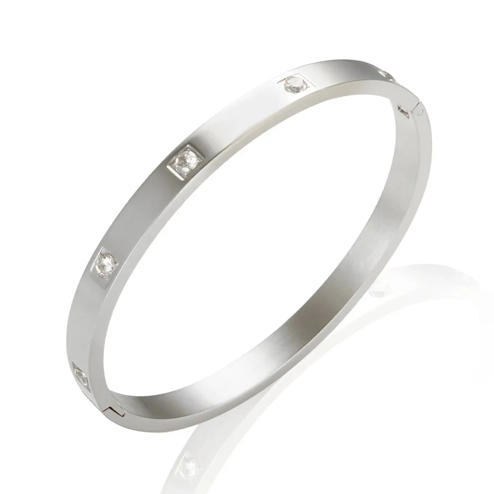 Luxury Crystal Love Bangles Cubic Zirconia Bracelets