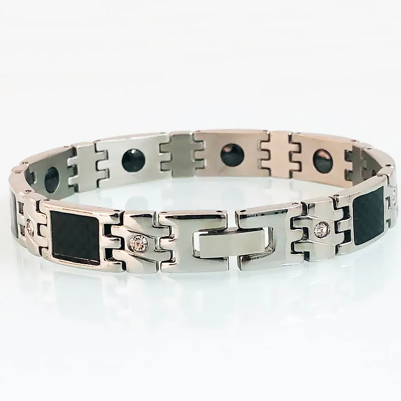 Magnetic Therapy Bracelet for Men 10MM Stainless Steel Chain Link
