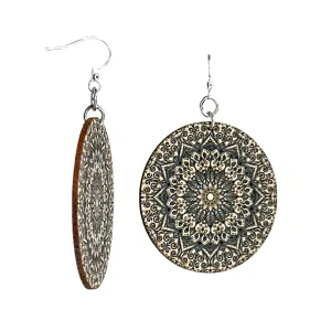 Mandala Bamboo Earrings