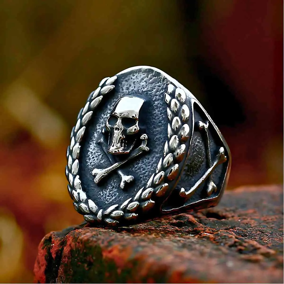 Masonic Crossbones Signet Ring