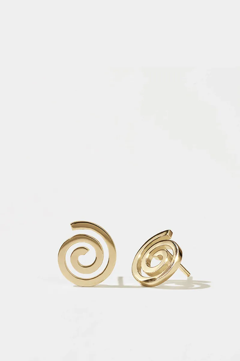 Meadowlark - Spiral Studs, Gold Plated