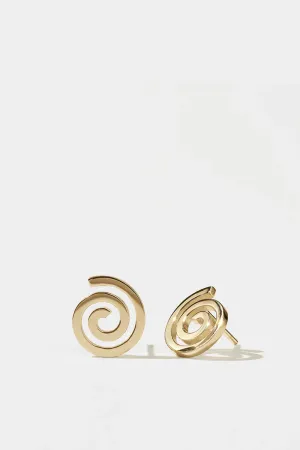 Meadowlark - Spiral Studs, Gold Plated